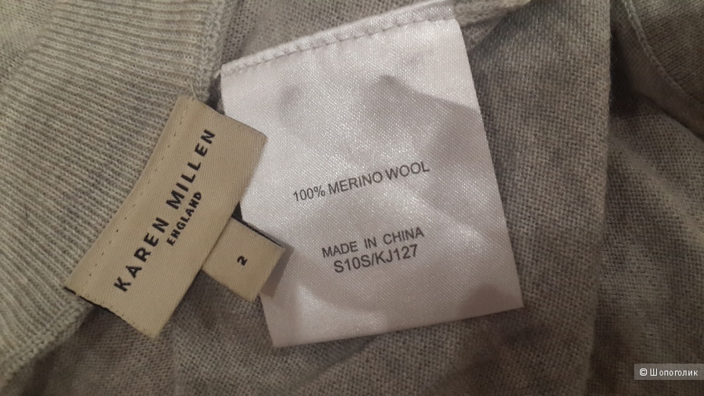Кардиган, кофта на замке Karen Millen 100 merino wooll