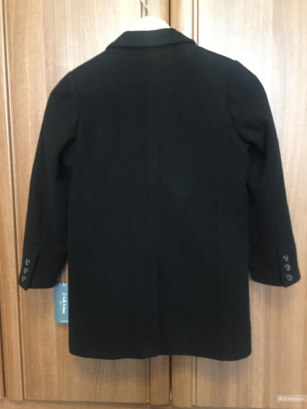 Пальто для мальчика шерстяное, новое, Zara, 7-8 лет, рост 128/134