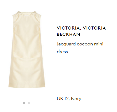 Платье Victoria, Victoria Beckham золотистое, размер UK 12 (48)