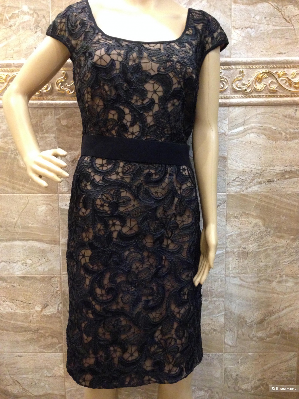 Шикарное платье от Tadashi Shoji из ажурного кружева р.44-46