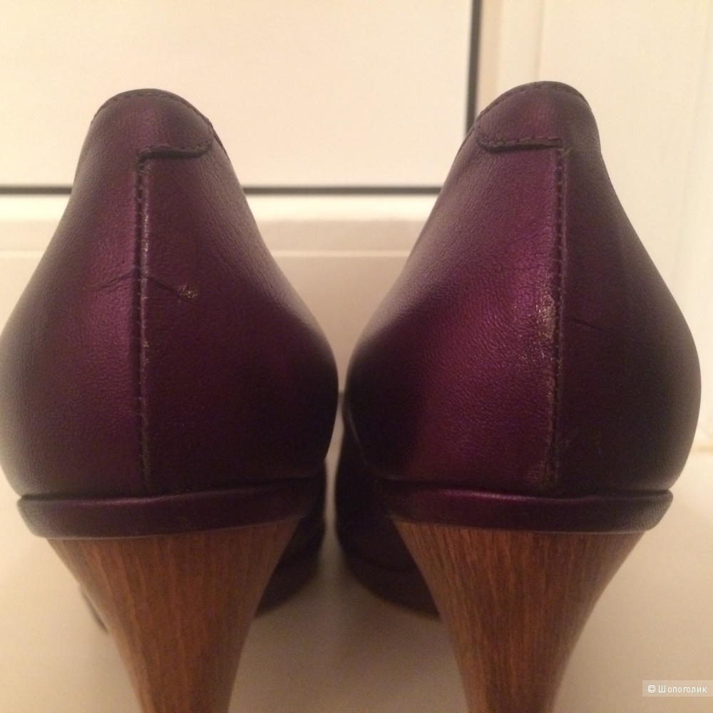 Туфли с открытым носиком Marni 37 размер фиолетовые оригинал б/у