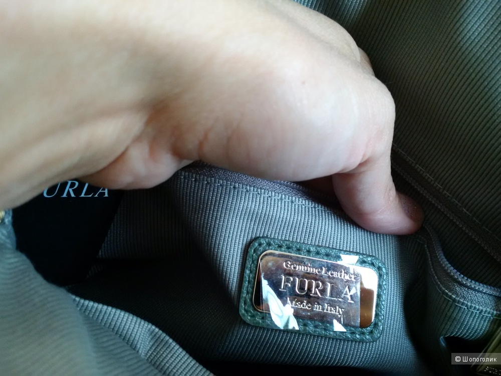 Furla Piper новая сумка натуральная кож цвет хаки