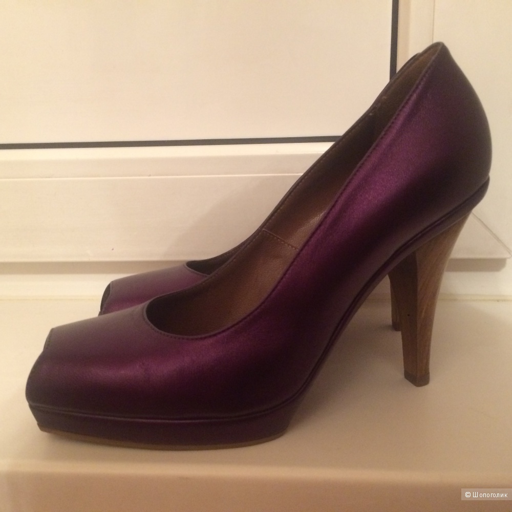 Туфли с открытым носиком Marni 37 размер фиолетовые оригинал б/у
