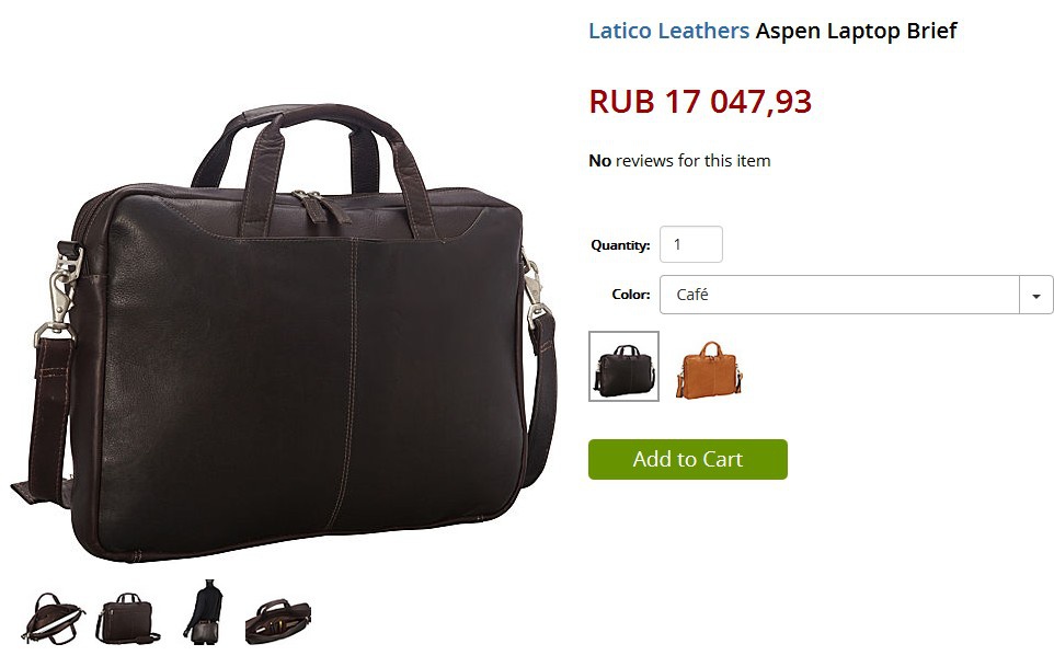 Новый мужской портфель Latico $200 натуральная кожа