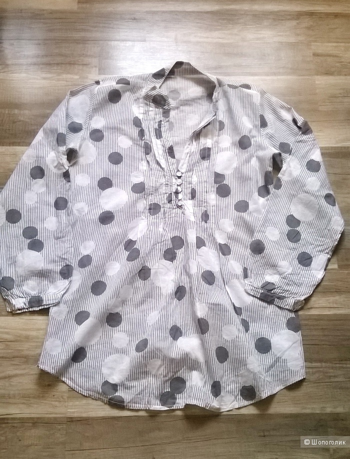 Рубашка - блузка - туника 46-48 размер хлопок