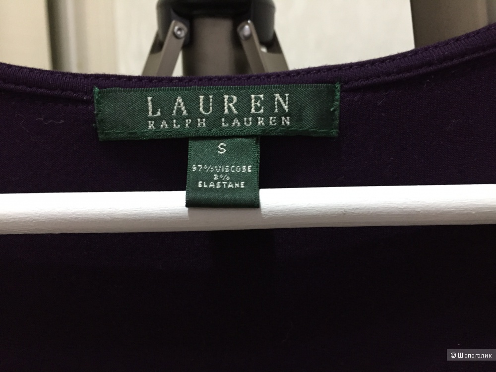 Топ с рукавом 3/4 Lauren by Ralph Lauren из вискозы, фиолетовый