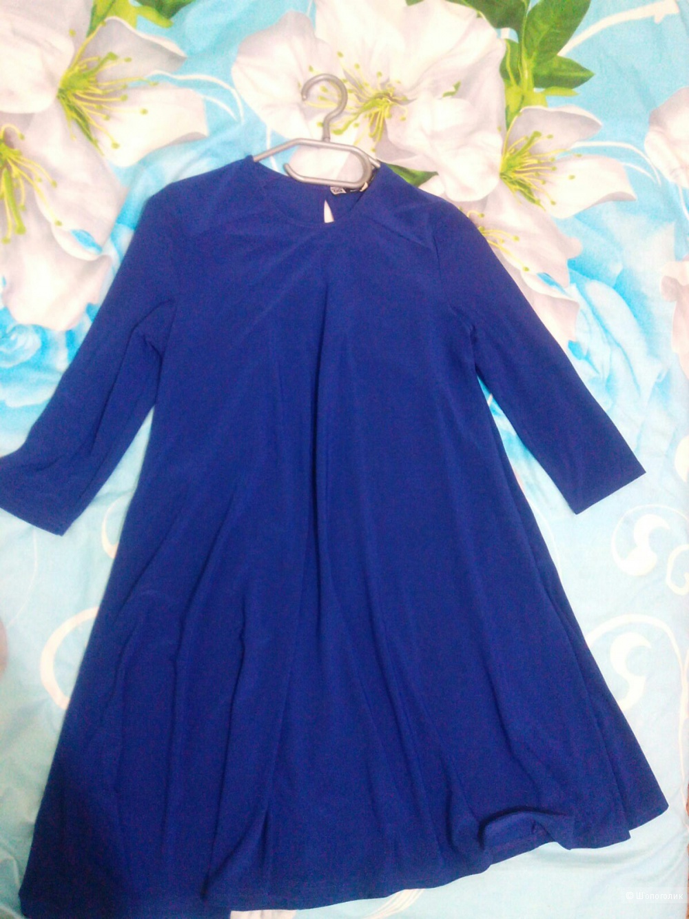 Платье Donna Saggia, размер 48, рукав 3/4, цвет синий