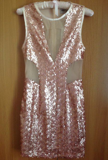 Платье ASOS Mini Dress with Sequin Mesh, пайетки, р. 8 (42-44). Новое.