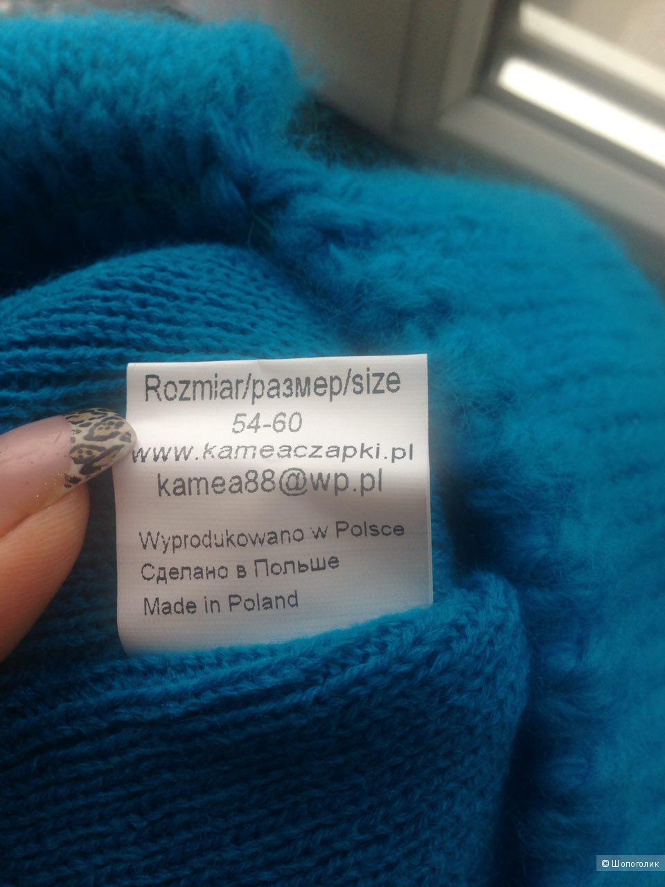 Продам теплую новую шапку-ушанку польского производителя KAMEA, только в бирюзовом цвете!!!