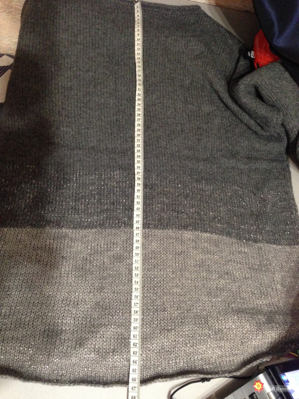 Шерстяной свитер  T TAHARI Esme Curved Sweater, размер L (на рос. 48-50)