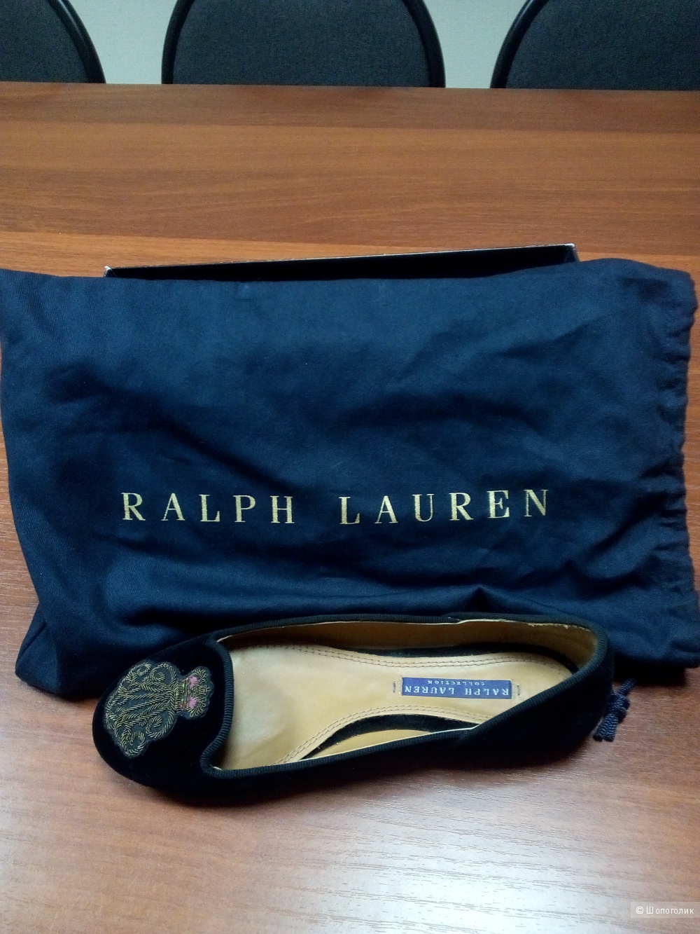 Ralph Lauren велюровые балетки 37 р, оригинал.