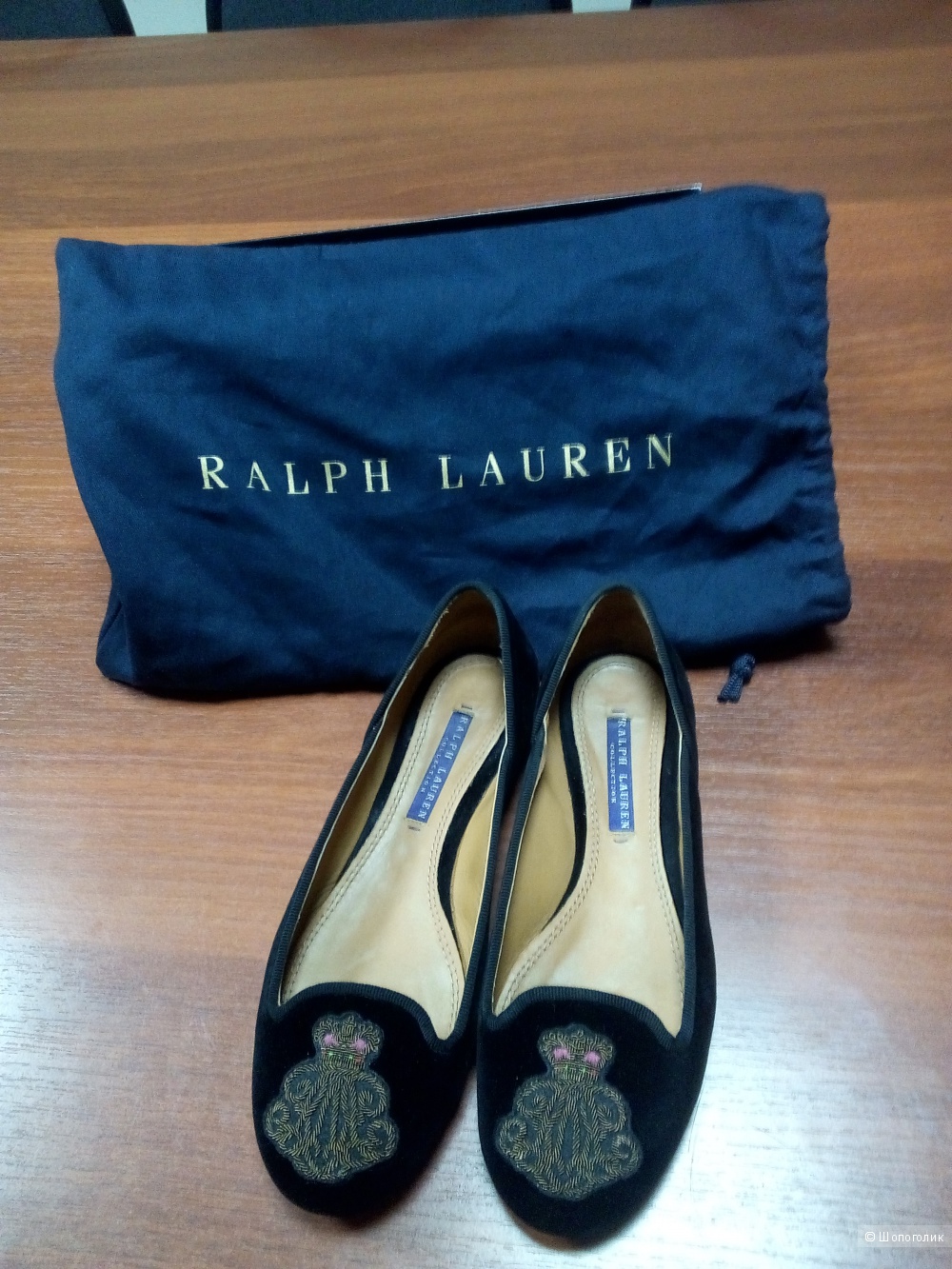 Ralph Lauren велюровые балетки 37 р, оригинал.