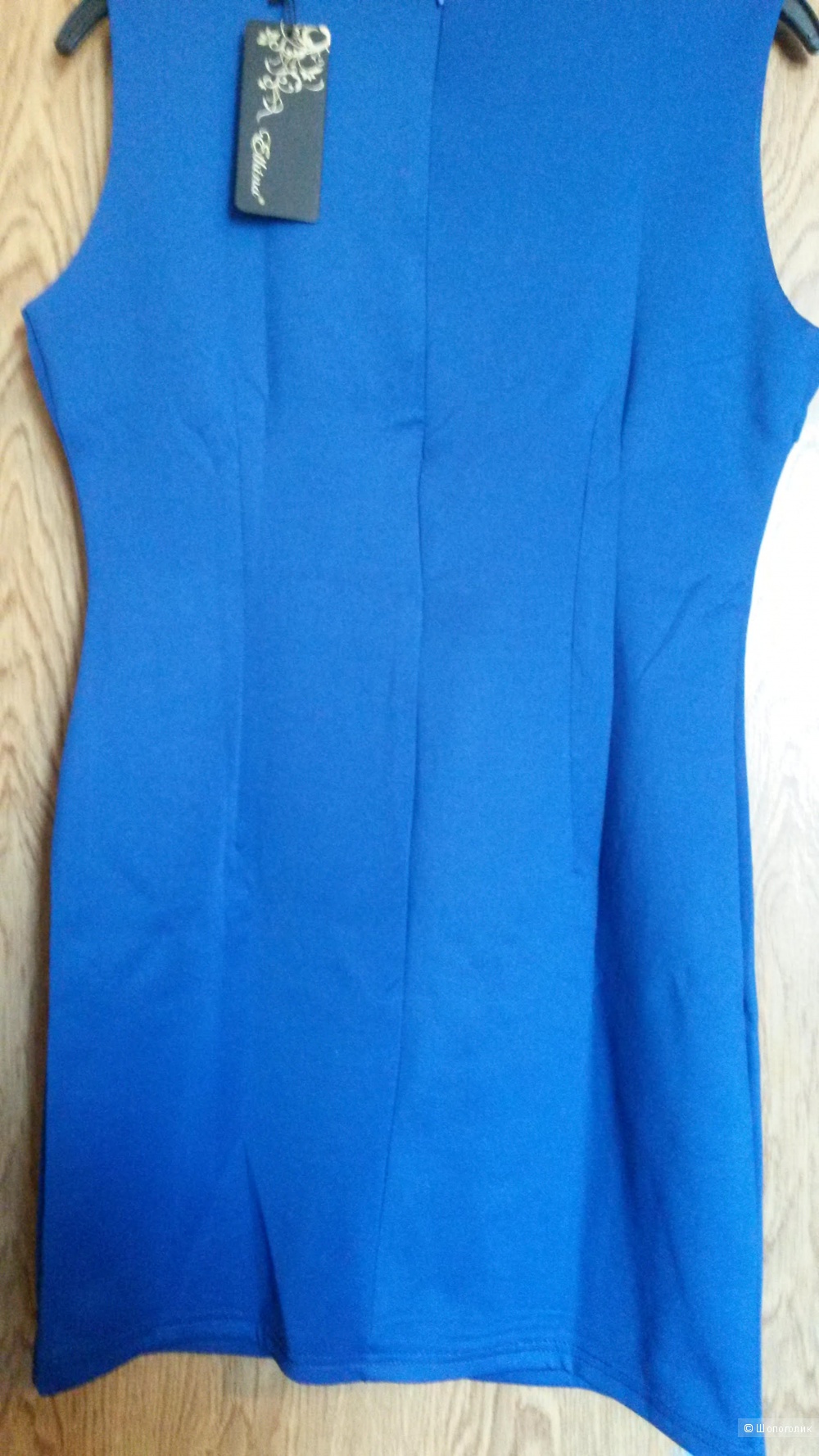 Синее мини-платье, размер Л