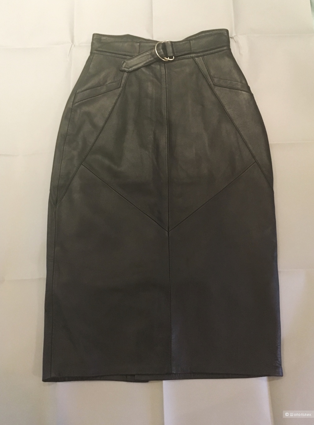 Юбка кожаная ASOS Utility D Ring Belt Leather Pencil Skirt UK 4. Натуральная кожа.