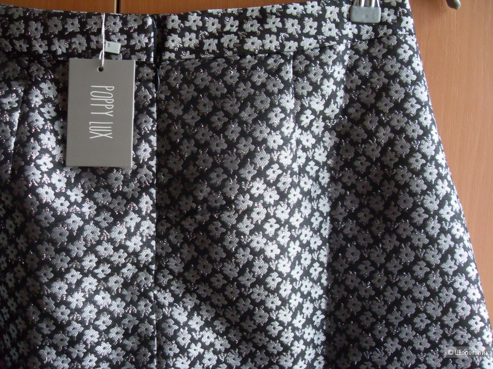 Новая юбка Poppy Lux Sarai Midi Skirt - Silver/black UK12