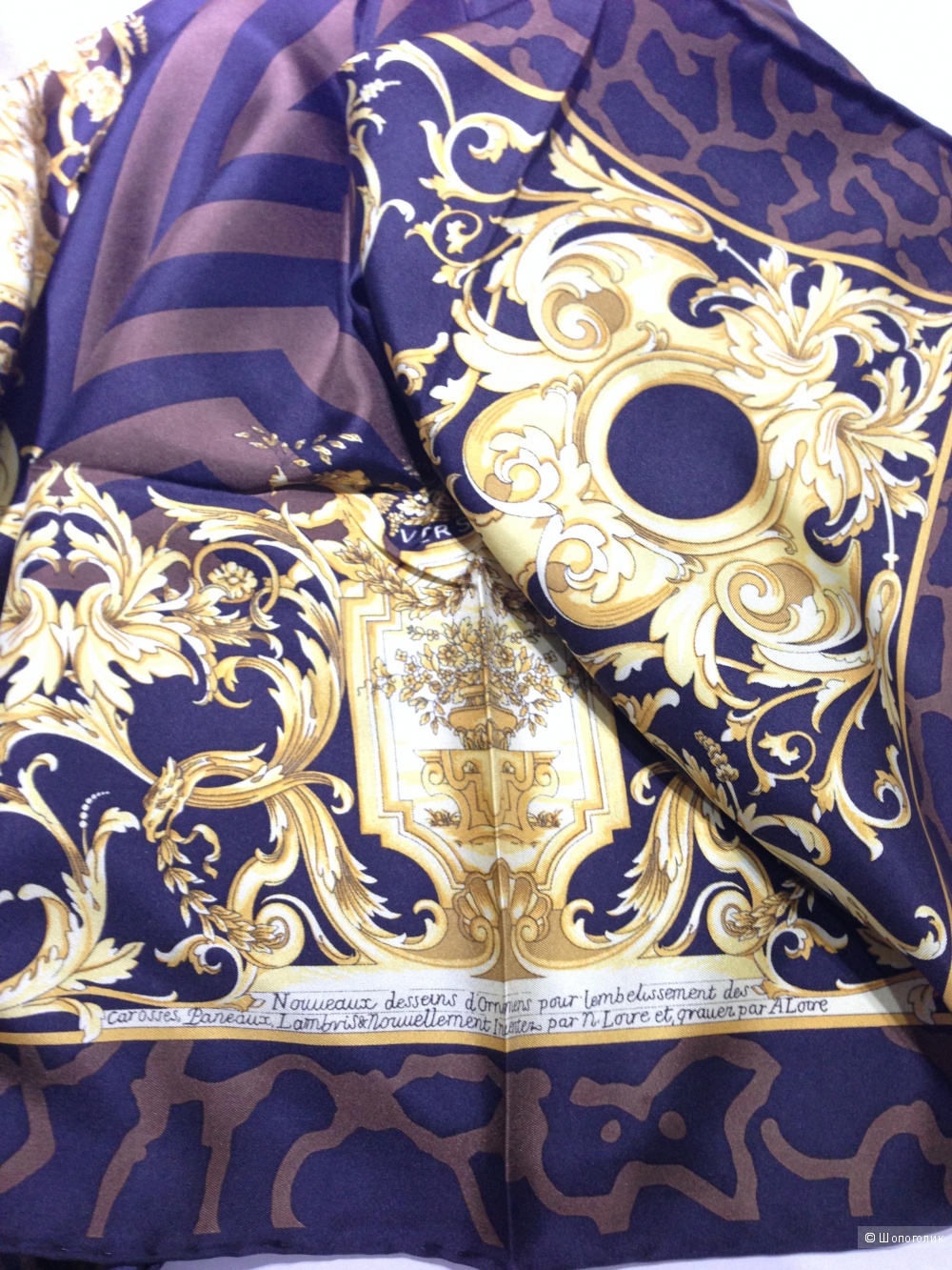 Versace шикарный шелковый платок 90x90 Новый Оригинал