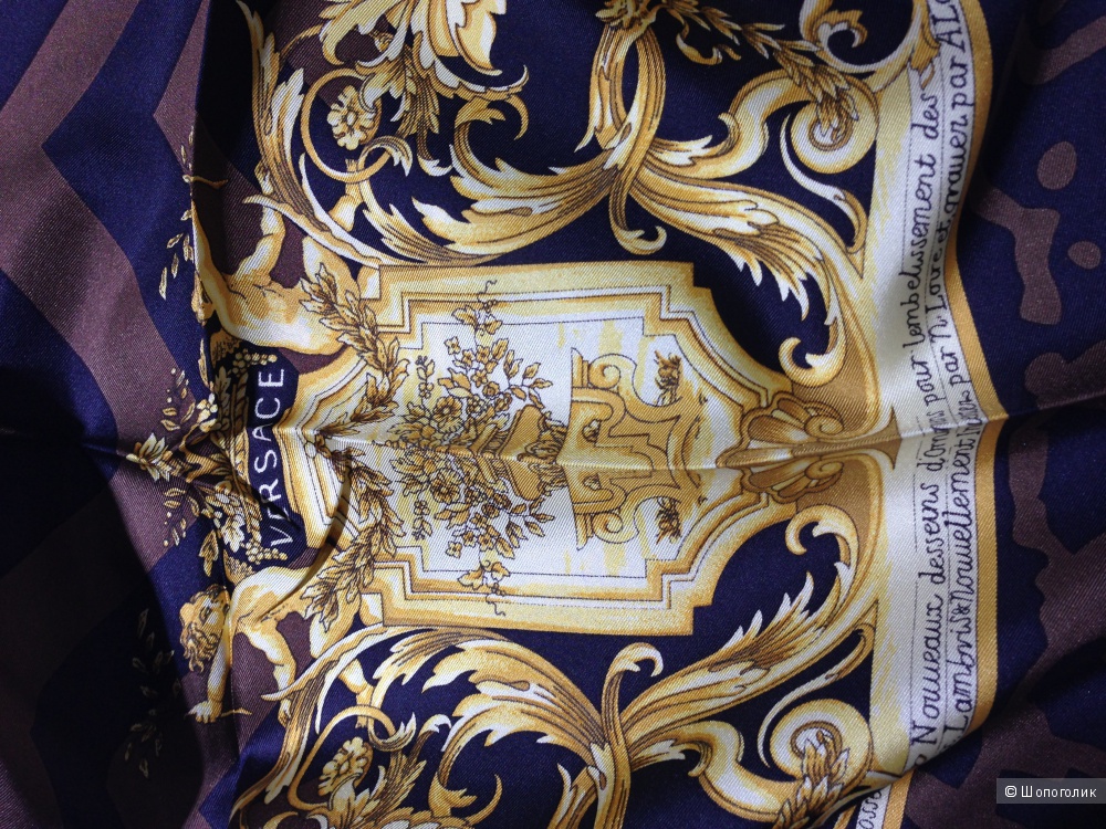 Versace шикарный шелковый платок 90x90 Новый Оригинал