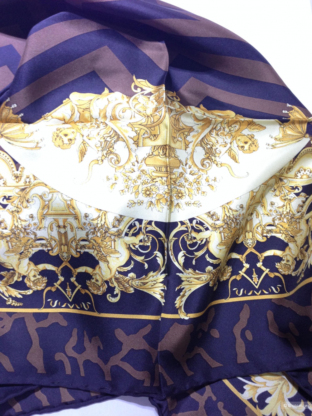 Versace шикарный шелковый платок 90x90 Новый Оригинал