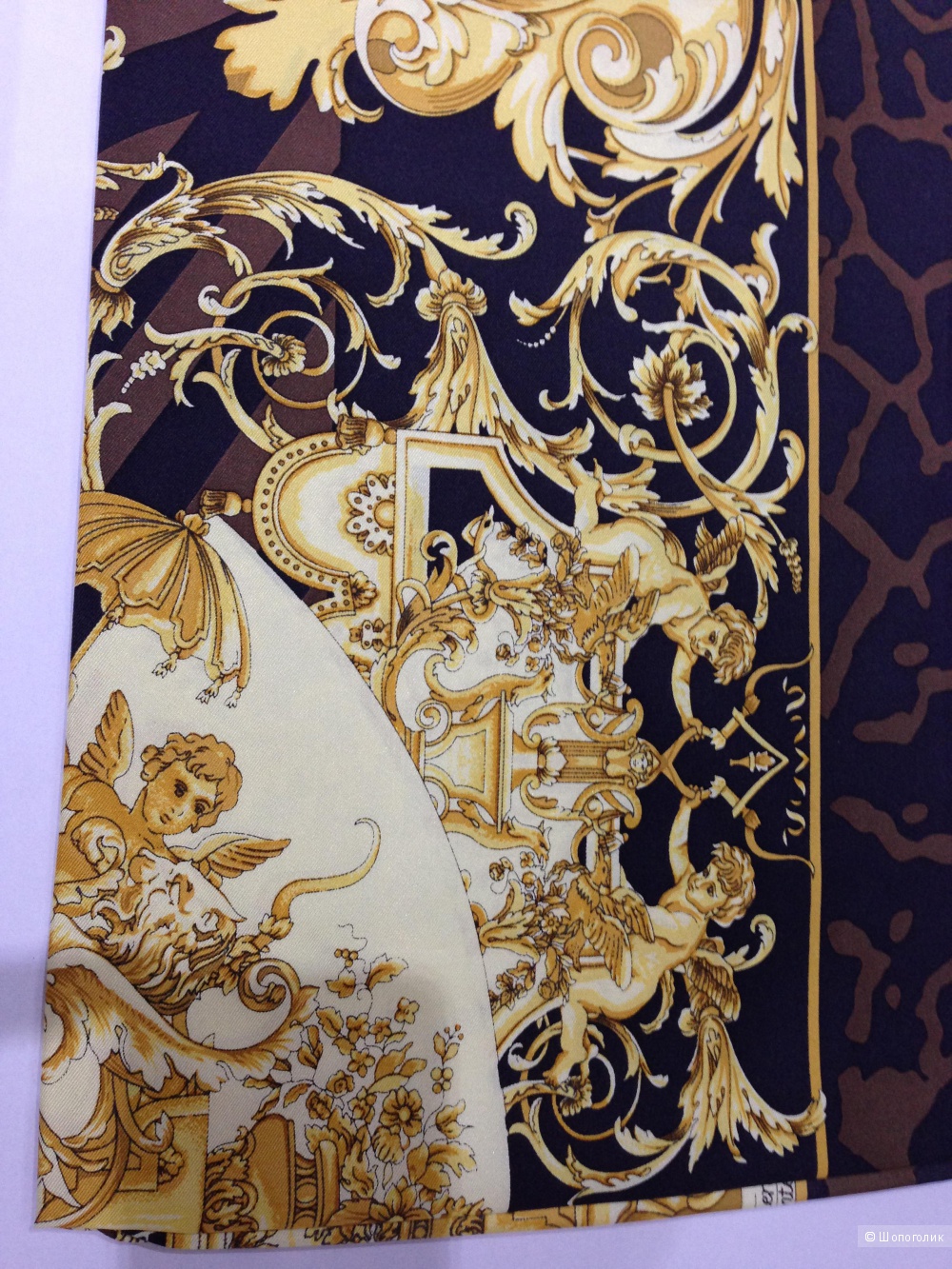 Versace шикарный шелковый платок 90x90 Новый Оригинал