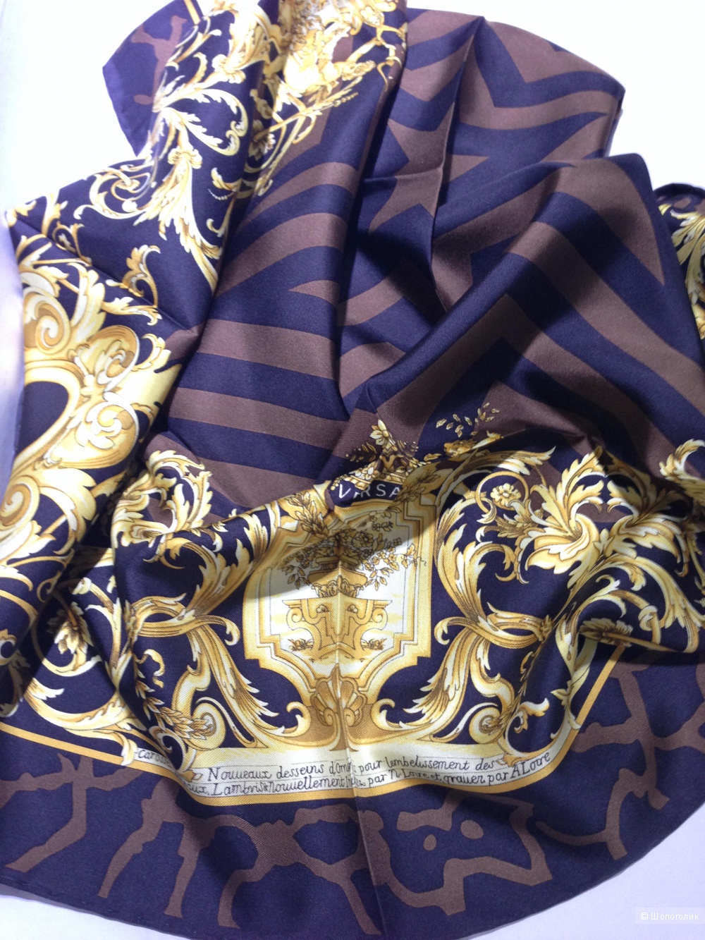 Versace шикарный шелковый платок 90x90 Новый Оригинал