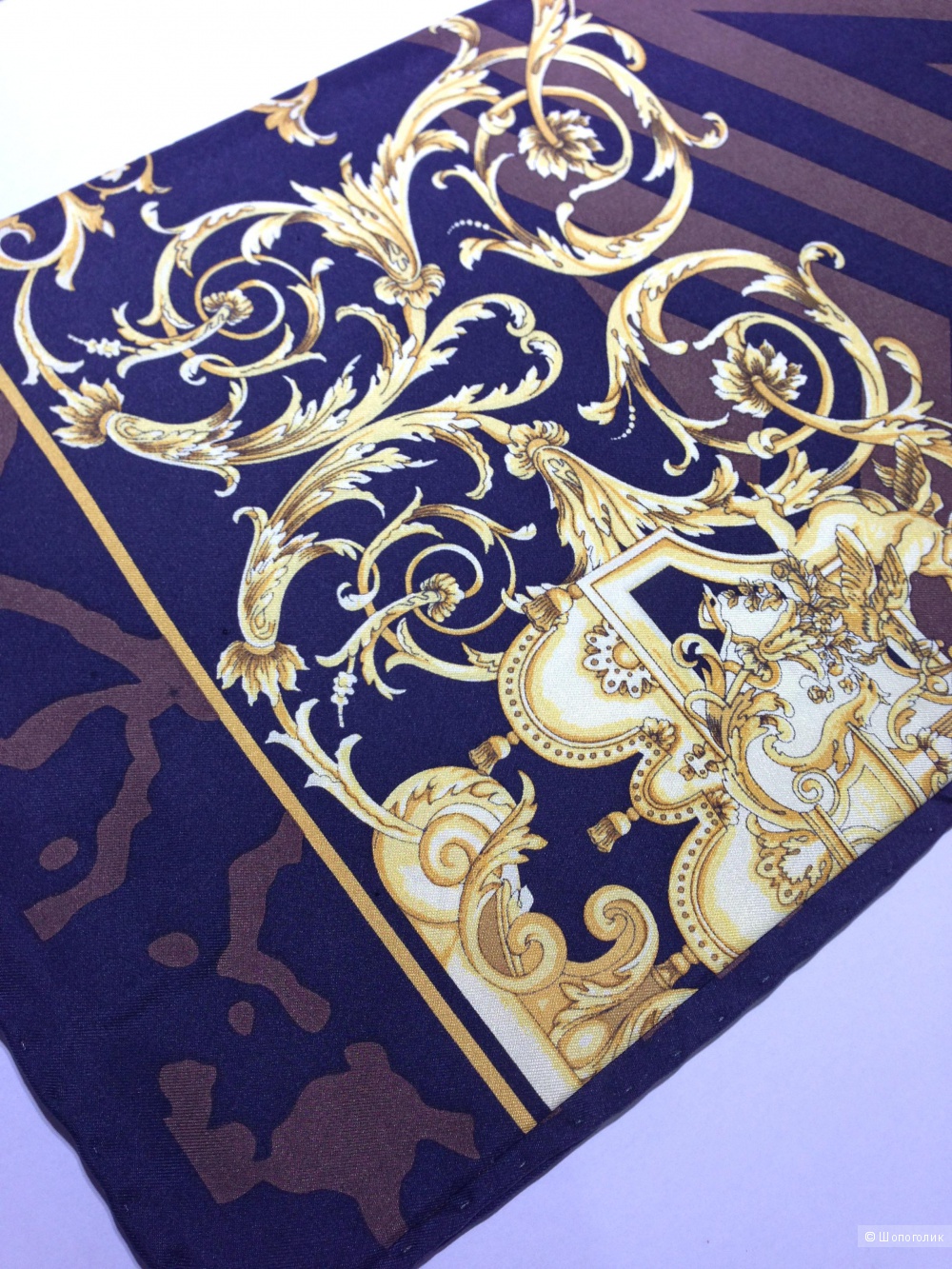 Versace шикарный шелковый платок 90x90 Новый Оригинал