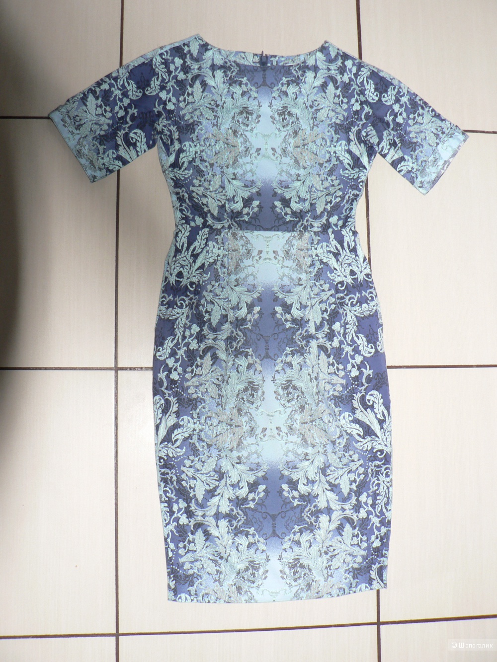 Платье ASOS PETITE Exclusive Wiggle Dress In Ombre Leaf Print UK 8