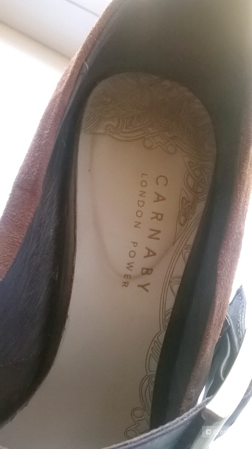 Туфли CARNABY 37 размер нубук кожа рыжие коричневые почти новые