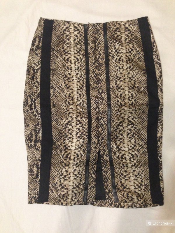 Шелковая юбка-карандаш Zara mex26 42-44 змеиный принт
