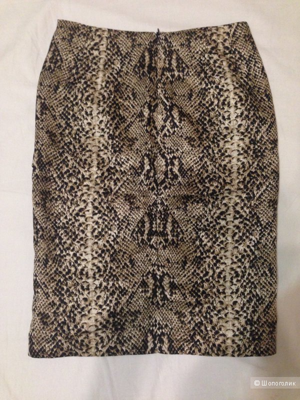 Шелковая юбка-карандаш Zara mex26 42-44 змеиный принт