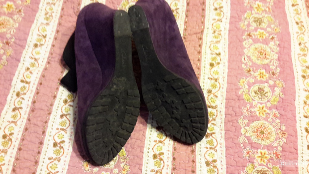 Clarks softwear туфли размер 6 на наш 38,5-39 б/у замша фиолетовые в хорошем состоянии