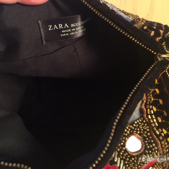 Сумка с вышивкой и бахромой Zara