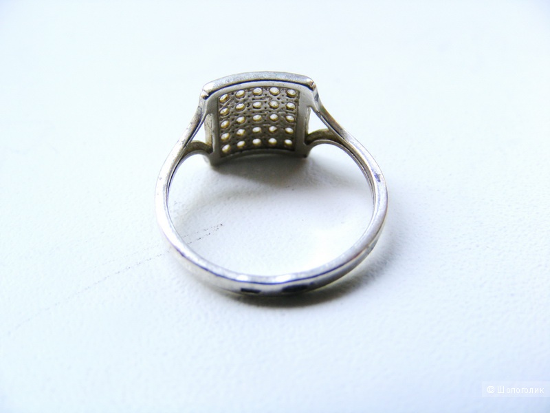 Кольцо серебро 925 пробы фианиты 16 размер