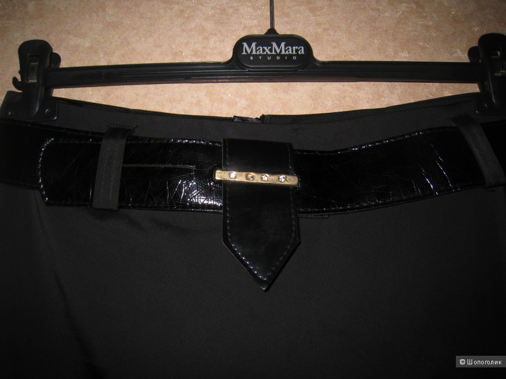 Черная юбка с поясом 44-46 размер