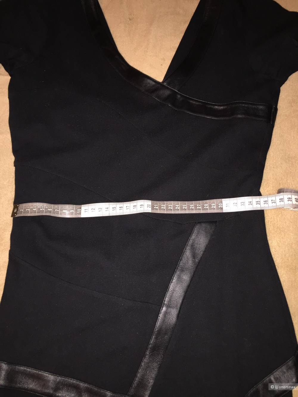 Маленькое черное платье с кожей культовой французской марки FAITH CONNEXION.