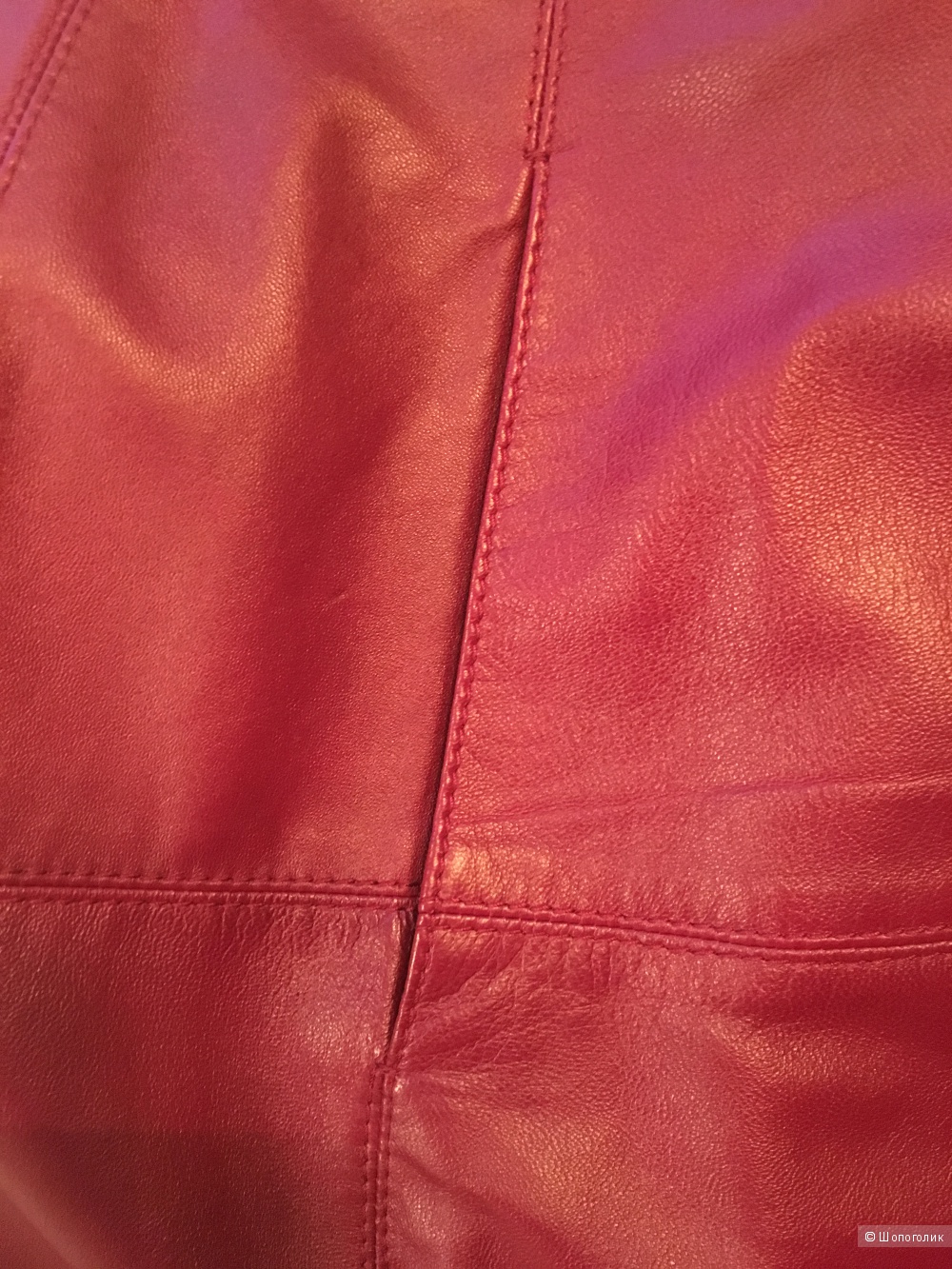 Новая кожаная бордовая юбка MAX&Co размер IT 44