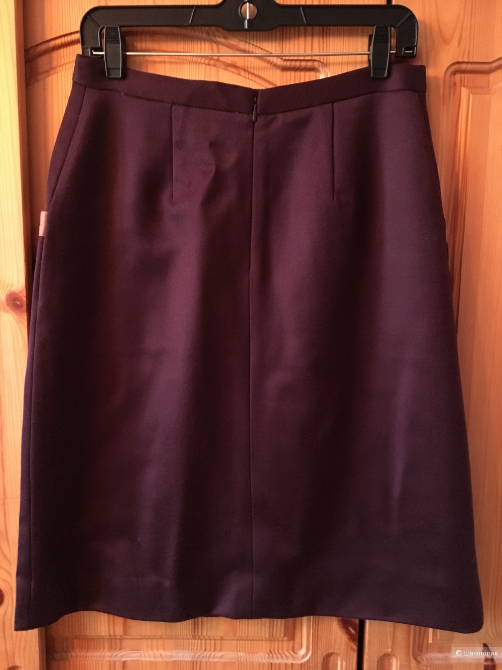 Шерстяная юбка с кожаной отделкой бренда Raoul размер US 8