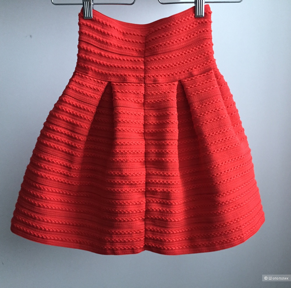 Мини юбка ярко - красная H&M