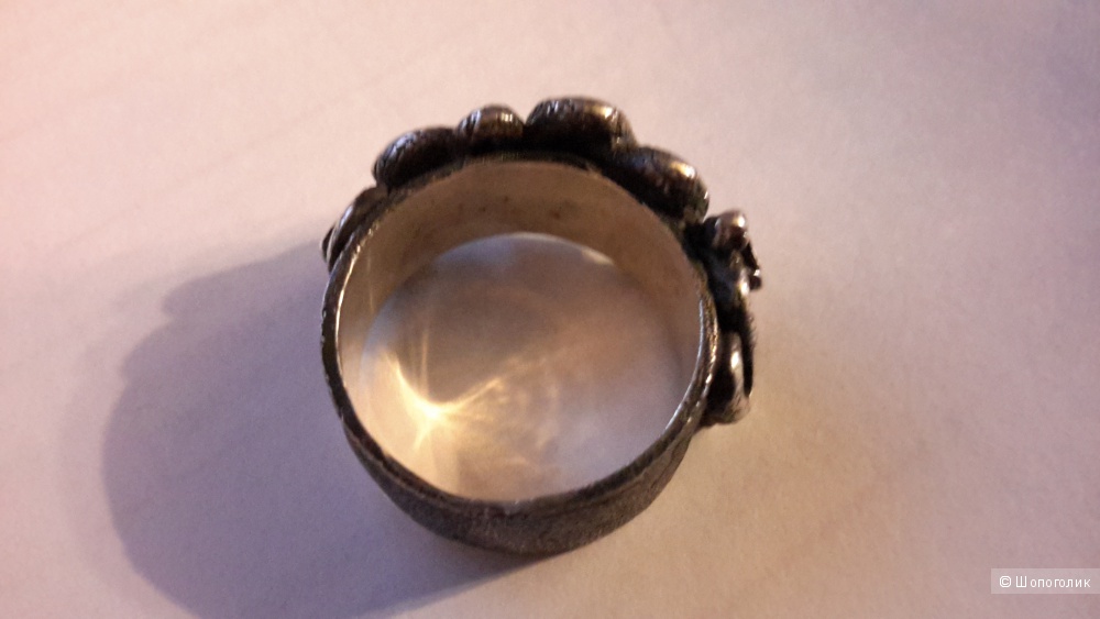 Красивое крупное кольцо со змеями серебро размер 18,5