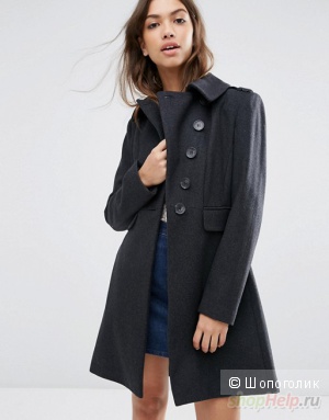 Пальто ASOS Coat with Split Skater Skirt