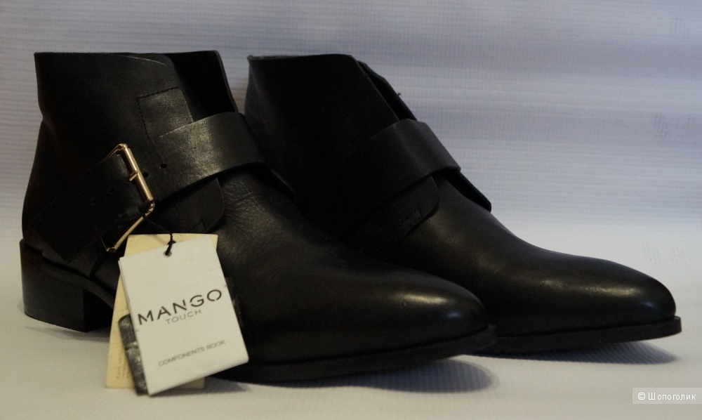 Новые кожаные полуботинки Mango р40.