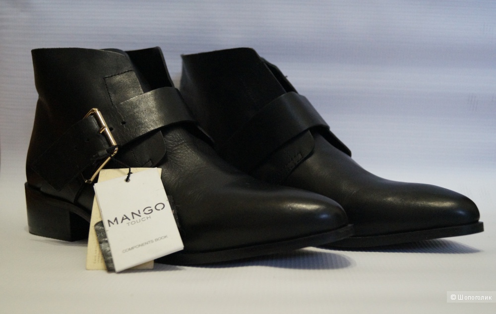 Новые кожаные полуботинки Mango р40.