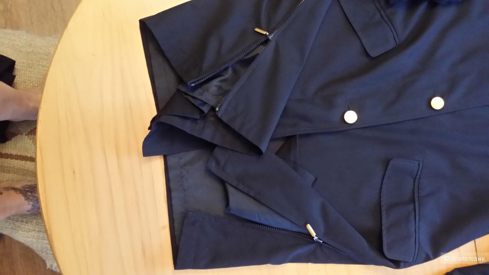 Плащ-пальто Goldix (Австрия) 46-50 размер сапфирового цвета