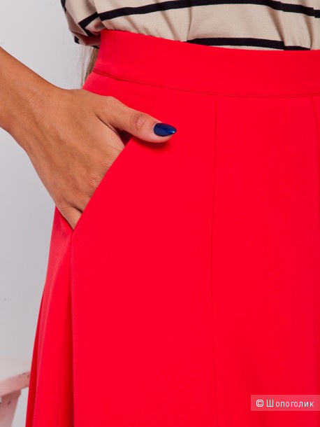 Красивая новая юбка красного цвета длина миди Grand 46 размер