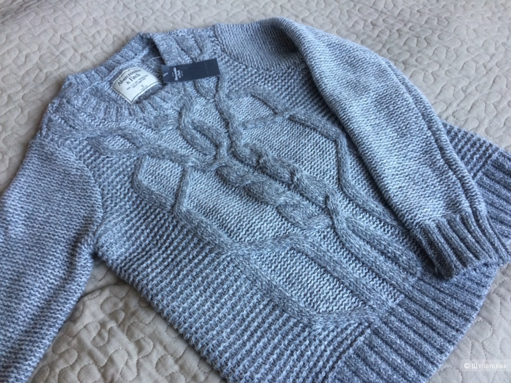 Продаю новый женский свитер Abercrombie&Fitch серого цвета, размер S