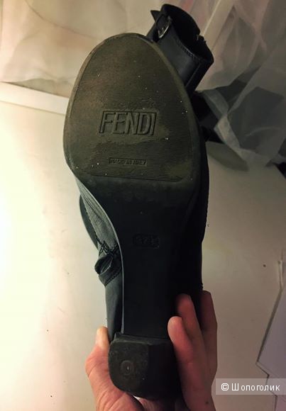 Ботинки FENDI темно-коричневые