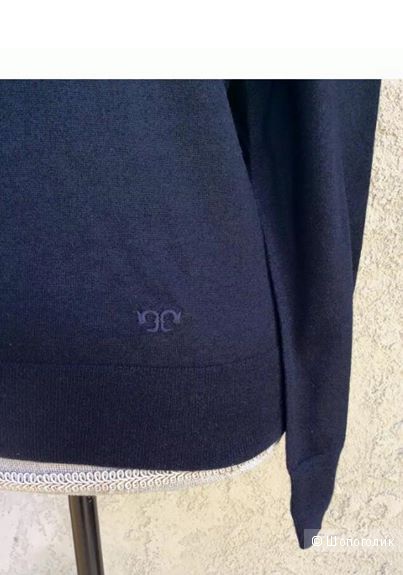 Свитер темно-синий tory burch  sweater  size s из 100 кашемира новый с этикетками