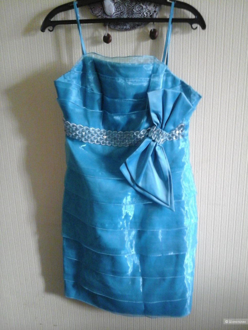 Новое платье бирюзовое,размер 42 русский