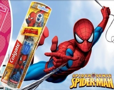 Электрическая зубная щетка с мягкой щетиной Colgate «Spiderman»