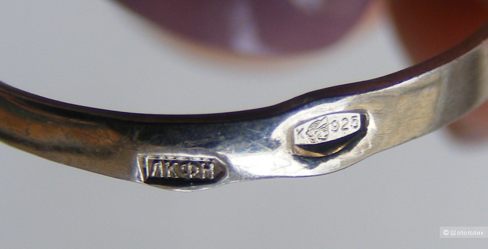 Кольцо серебро 925 жемчуг и голубые фианиты НОВОЕ 16 размер