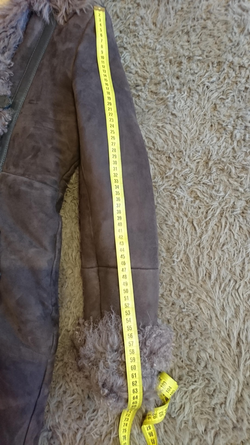Дубленка Galliano коричнево-серая, размер 42 it,  44-46 росс.